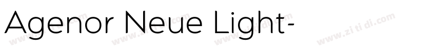 Agenor Neue Light字体转换
